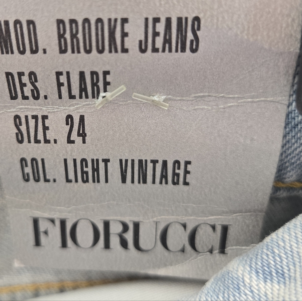 Authentic‎ FIORUCCI BROOKE FLARE Light Vintage Jeans SZ 24 - Picture 10 of 16
